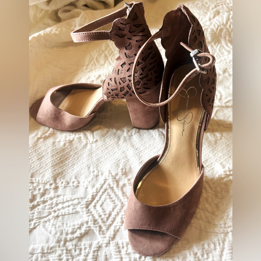 Jessica Simpson pink Block Heel size 10